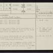 Achnamean, NC71SE 9, Ordnance Survey index card, page number 1, Recto
