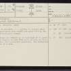 Achaness, NC71SE 10, Ordnance Survey index card, page number 1, Recto