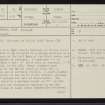 Caisteal Na Coille, NC71SE 13, Ordnance Survey index card, page number 1, Recto
