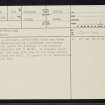 Achnacoile, NC71SE 20, Ordnance Survey index card, page number 1, Recto