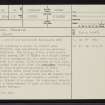Cnoc Molach, NC73NE 10, Ordnance Survey index card, page number 1, Recto