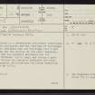 Bad An Leathaid, NC73NW 1, Ordnance Survey index card, page number 1, Recto