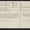 Easter Badanloch, NC73SE 15, Ordnance Survey index card, page number 1, Recto