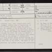 Skelpick, Long, NC75NW 7, Ordnance Survey index card, page number 1, Recto
