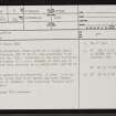 Skelpick, NC75NW 11, Ordnance Survey index card, page number 1, Recto