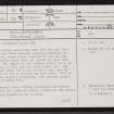 Achcheargary, NC75NW 16, Ordnance Survey index card, page number 1, Recto