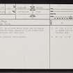 Skelpick, NC75NW 21, Ordnance Survey index card, page number 1, Recto