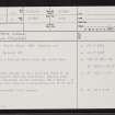Skelpick Lodge, NC75NW 28, Ordnance Survey index card, page number 1, Recto