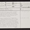 Skelpick Lodge, NC75NW 30, Ordnance Survey index card, page number 1, Recto
