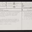Rhinovie, NC75NW 38, Ordnance Survey index card, page number 1, Recto