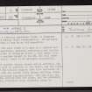 Loch Ma Naire, NC75SW 6, Ordnance Survey index card, page number 1, Verso