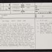 Dun Viden, NC75SW 11, Ordnance Survey index card, page number 1, Recto