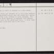 Dun Viden, NC75SW 11, Ordnance Survey index card, page number 2, Verso