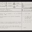 Achanellan Burn, NC75SW 13, Ordnance Survey index card, page number 1, Recto