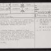 Achanellan, NC75SW 19, Ordnance Survey index card, page number 1, Recto