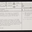 Dunviden, NC75SW 20, Ordnance Survey index card, page number 1, Recto