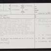 Chealamy, NC75SW 67, Ordnance Survey index card, page number 1, Recto