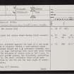 Armadale Burn, NC76SE 1, Ordnance Survey index card, page number 1, Recto
