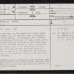 Armadale Burn, NC76SE 3, Ordnance Survey index card, page number 1, Recto