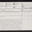 Blar Dubh, NC76SE 5, Ordnance Survey index card, page number 1, Recto