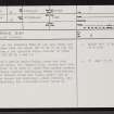 Armadale Burn, NC76SE 11, Ordnance Survey index card, page number 1, Recto