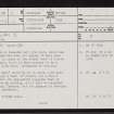Fiscary, NC76SW 6, Ordnance Survey index card, page number 1, Recto