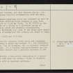 Fiscary, NC76SW 7, Ordnance Survey index card, page number 2, Verso