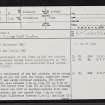 Swordly, NC76SW 9, Ordnance Survey index card, page number 1, Recto