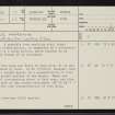Baile Mhargaite, NC76SW 12, Ordnance Survey index card, page number 1, Recto