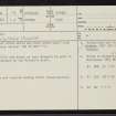 Fiscary, NC76SW 19, Ordnance Survey index card, page number 1, Recto