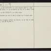 Killin, NC80NE 20, Ordnance Survey index card, page number 2, Verso