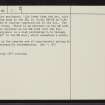 Loch Brora, NC80NE 21, Ordnance Survey index card, page number 2, Verso