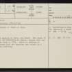 Clyne, NC80NE 27, Ordnance Survey index card, page number 1, Recto