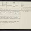 Killin, NC80NE 36, Ordnance Survey index card, page number 1, Recto