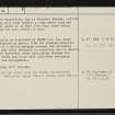 Carrol, NC80NW 1, Ordnance Survey index card, page number 2, Verso