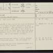 Kilbruar, NC80NW 5, Ordnance Survey index card, page number 1, Recto