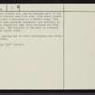 Clayside, NC80SE 7, Ordnance Survey index card, page number 2, Verso