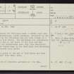 An Dam, NC80SE 11, Ordnance Survey index card, page number 1, Recto