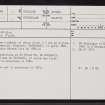 Dunrobin, NC80SE 33, Ordnance Survey index card, page number 1, Recto