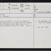 Dunrobin, NC80SE 34, Ordnance Survey index card, page number 1, Recto