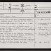 Dunrobin, NC80SE 39, Ordnance Survey index card, page number 1, Recto