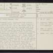 Benbhraggie Wood, NC80SW 4, Ordnance Survey index card, page number 1, Recto