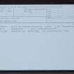 Dairy Park, Dunrobin, NC80SW 17, Ordnance Survey index card, Recto