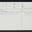 Dunrobin, NC80SW 26, Ordnance Survey index card, page number 1, Recto