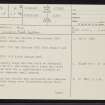 Balnacoil Hill, NC81SW 6, Ordnance Survey index card, page number 1, Recto