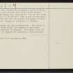 Ruidhe Na Gaoithe, NC81SW 13, Ordnance Survey index card, page number 2, Verso