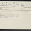 Point, NC81SW 14, Ordnance Survey index card, page number 1, Recto