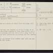 Dalvaich, NC81SW 17, Ordnance Survey index card, page number 1, Recto