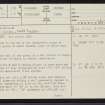Urachoile, NC81SW 26, Ordnance Survey index card, page number 1, Recto