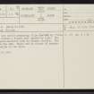 Loch Mhuilinn, NC81SW 31, Ordnance Survey index card, page number 1, Recto